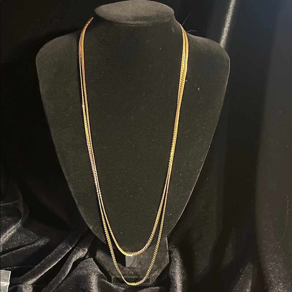 Vintage Monet Gold Tone 55" Necklace